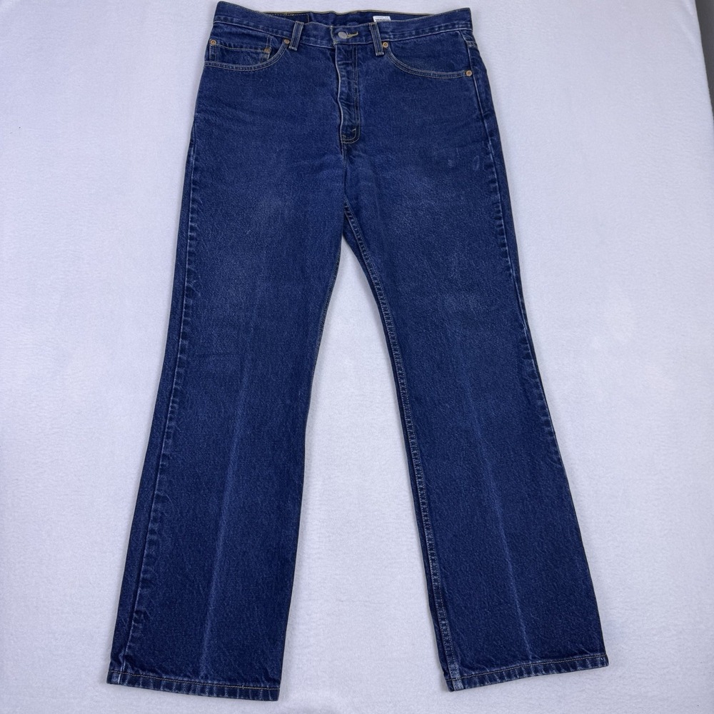 Vintage Levi's 517 Men's Bootcut Jeans 34x30 Dark Wash Made in Mexico Y2K